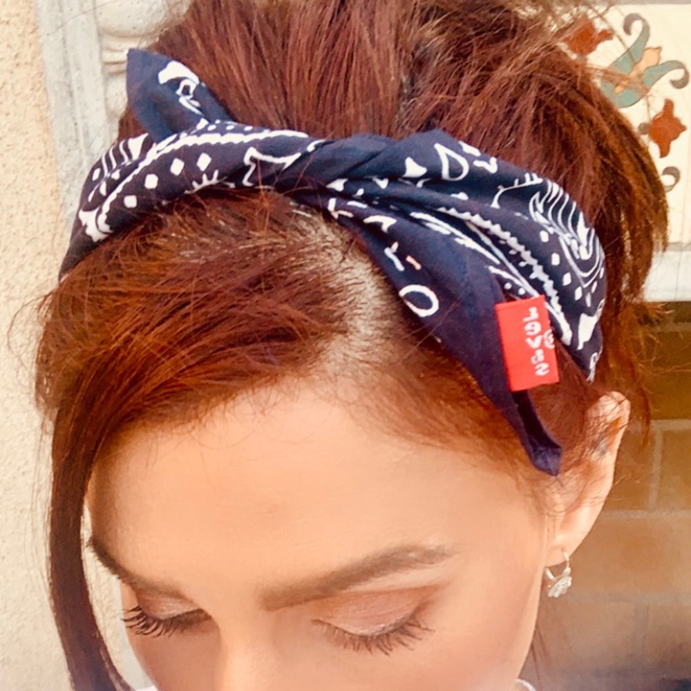 Levi's Strauss Co. Limited Edition X 2 Navy Blue and White Traditional Bandana